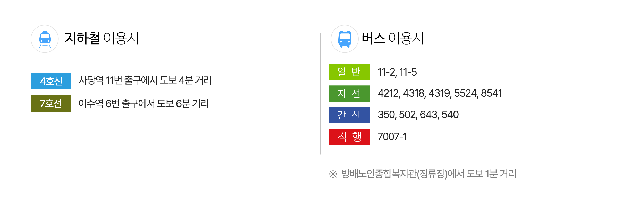 교통안내
